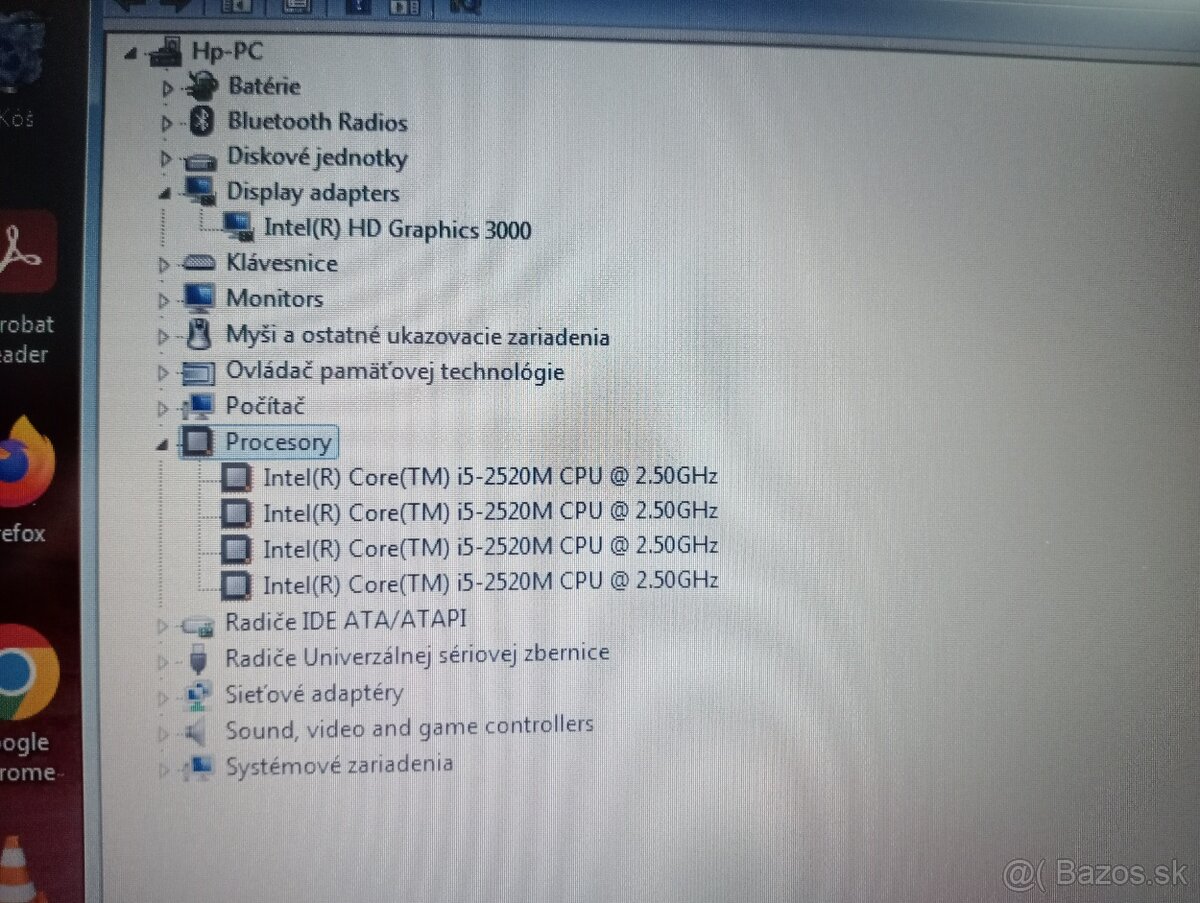 Hp elitebook 2560p + Intel core i5 + 4gb ram + Windows 7 - 6