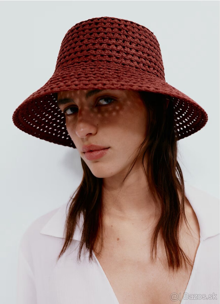 H&M slamený klobúk 56 - 6