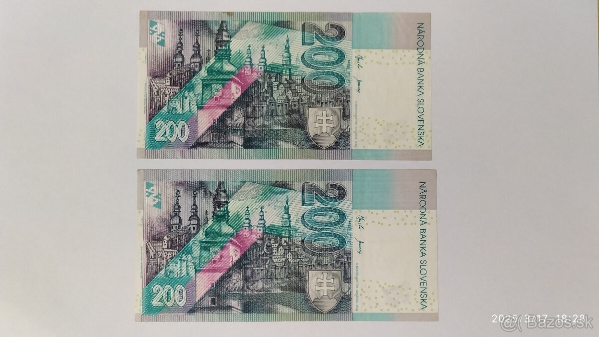 Bankovky 200Sk s. E 2002 - 6