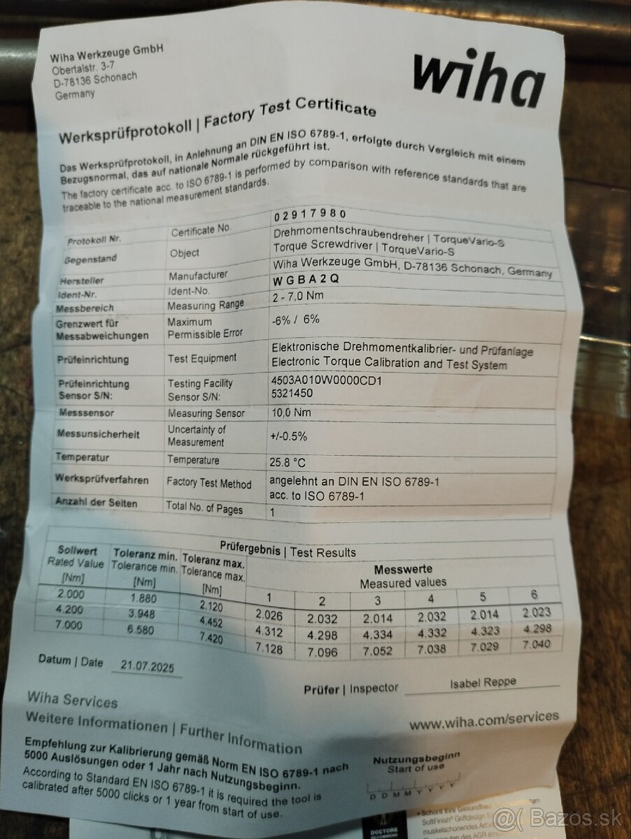 Wiha Momentový skrutkovač - 6