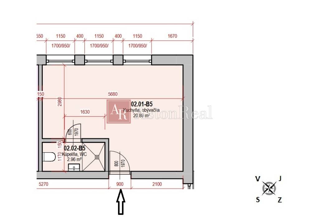Garsónka, 26,35m2, 1. poshodie, parkovacie miesto, Chocholná - 6