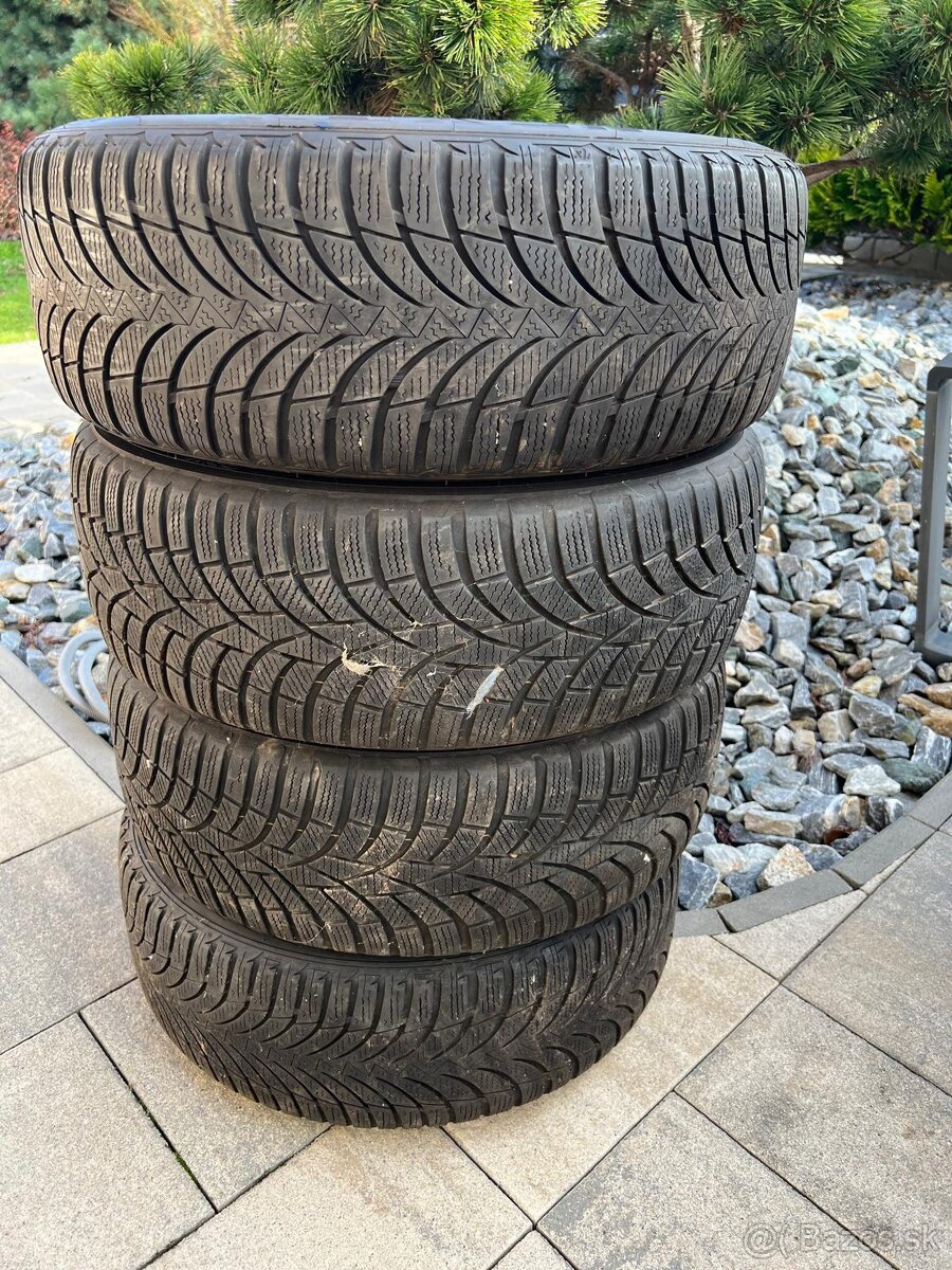 Disky na VW, 5x120, jazdené zimné pneumatiky - 6