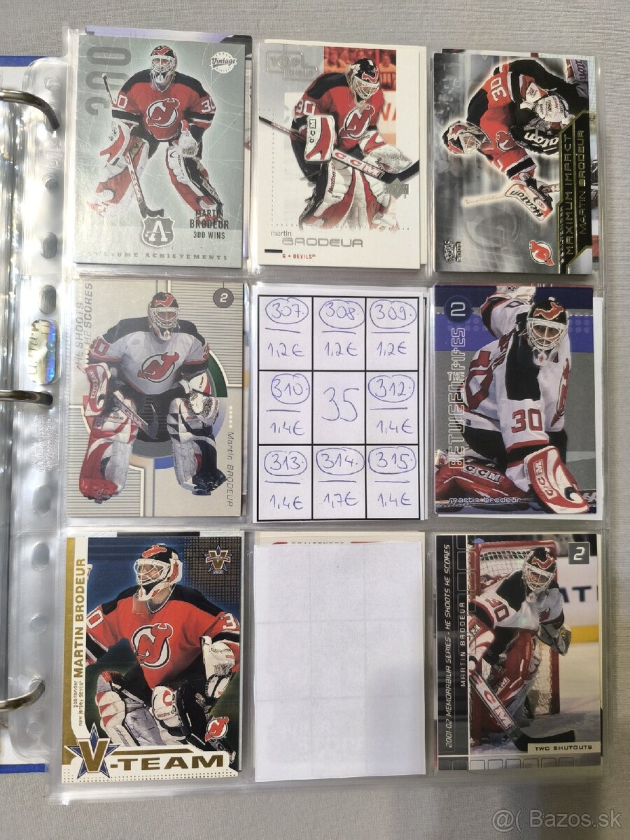 Hokejové kartičky - Martin Brodeur 2 - 6