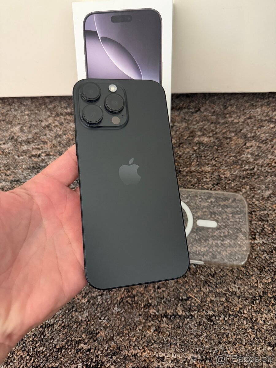 Apple iPhone 16 Pro 256 GB BLACK TITAN Čierny Titán TOP STAV - 6
