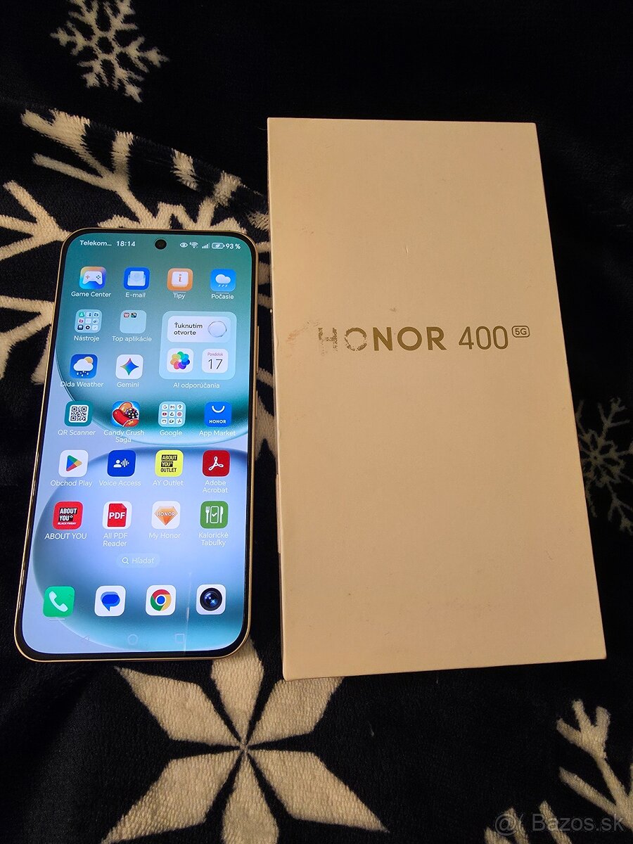 Honor 400 5g duos gold v záruke komplet top stav - 6