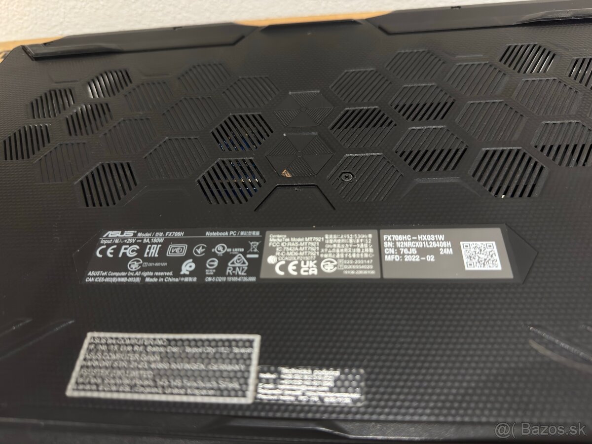 ASUS TUF Gaming F17 (FX706H) – RTX 3060 - 6