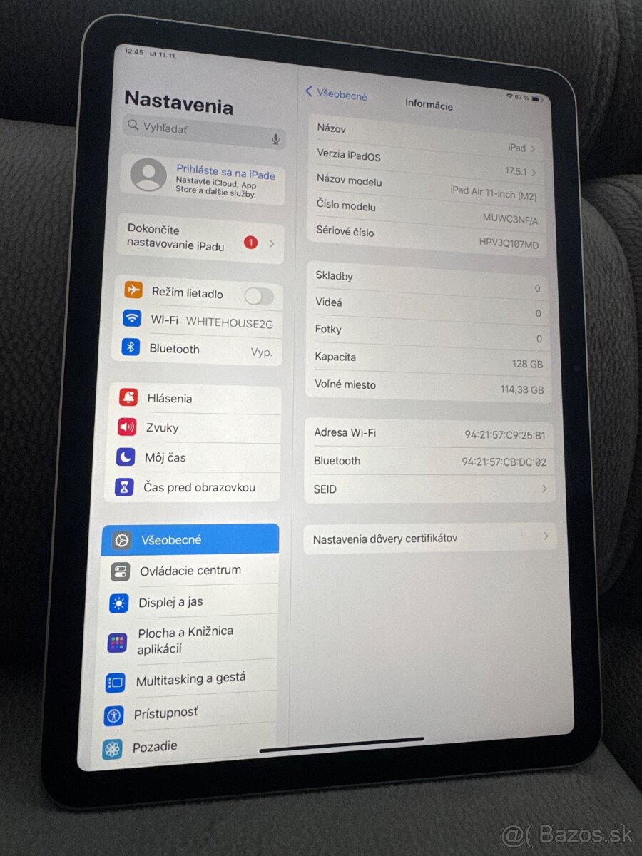 Nový Apple iPad Air 11 M2 128gb Wifi Spacegray - 6