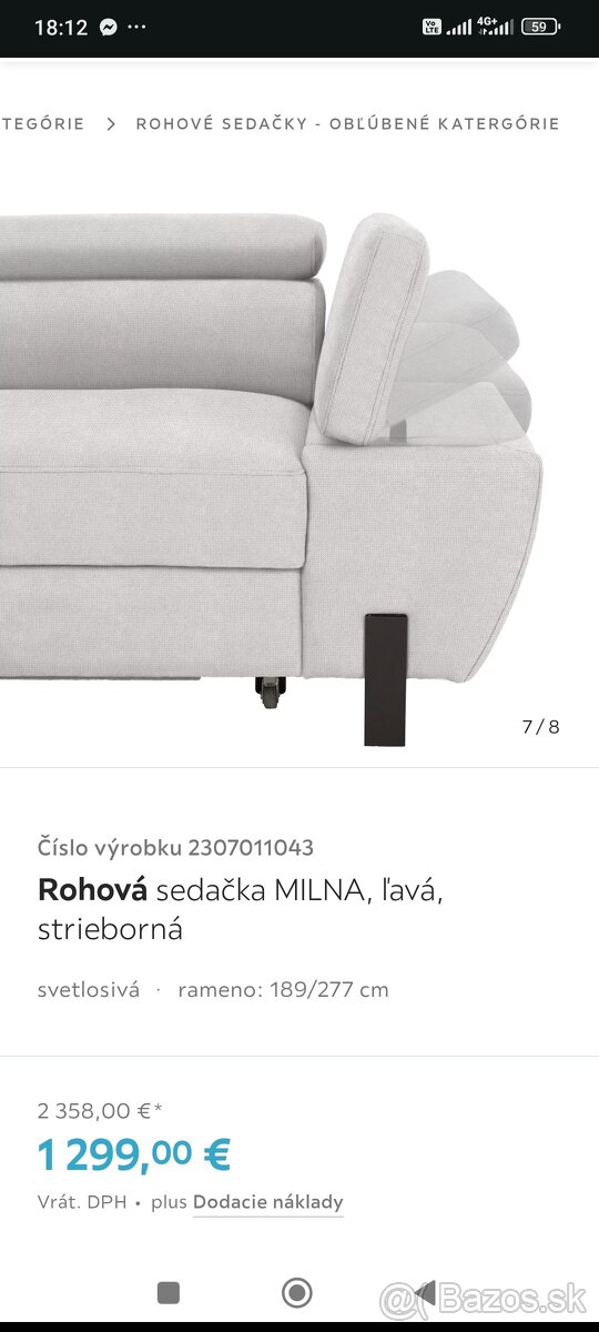 Sedacia súprava rohová - 6