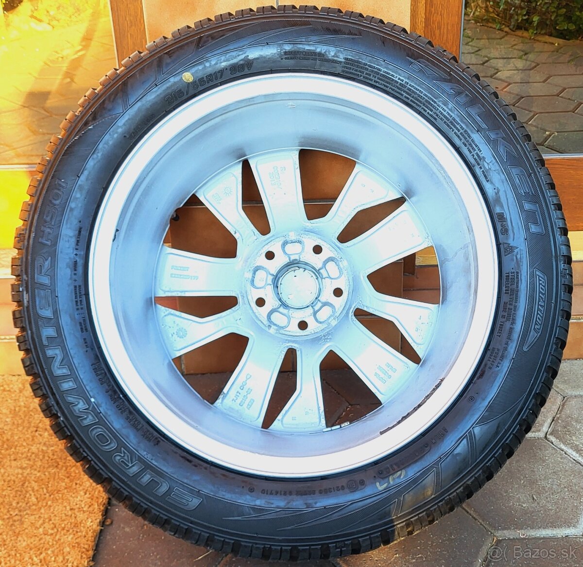 alu R17 5x108 orig. Peugeot, zimné pneu 215/55 (215/65) - 6