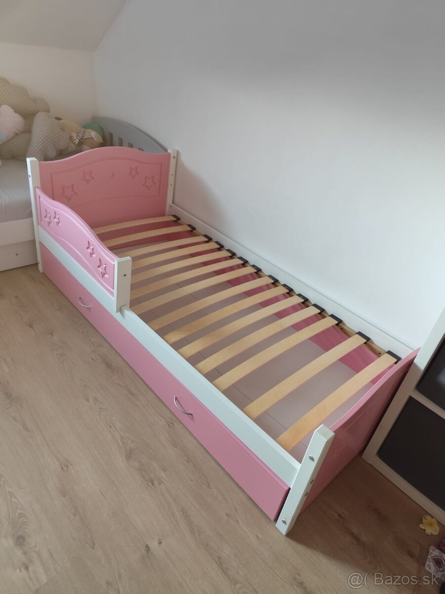 Detská posteľ s 2 matracmi, roštom a úložným priestorom - 6