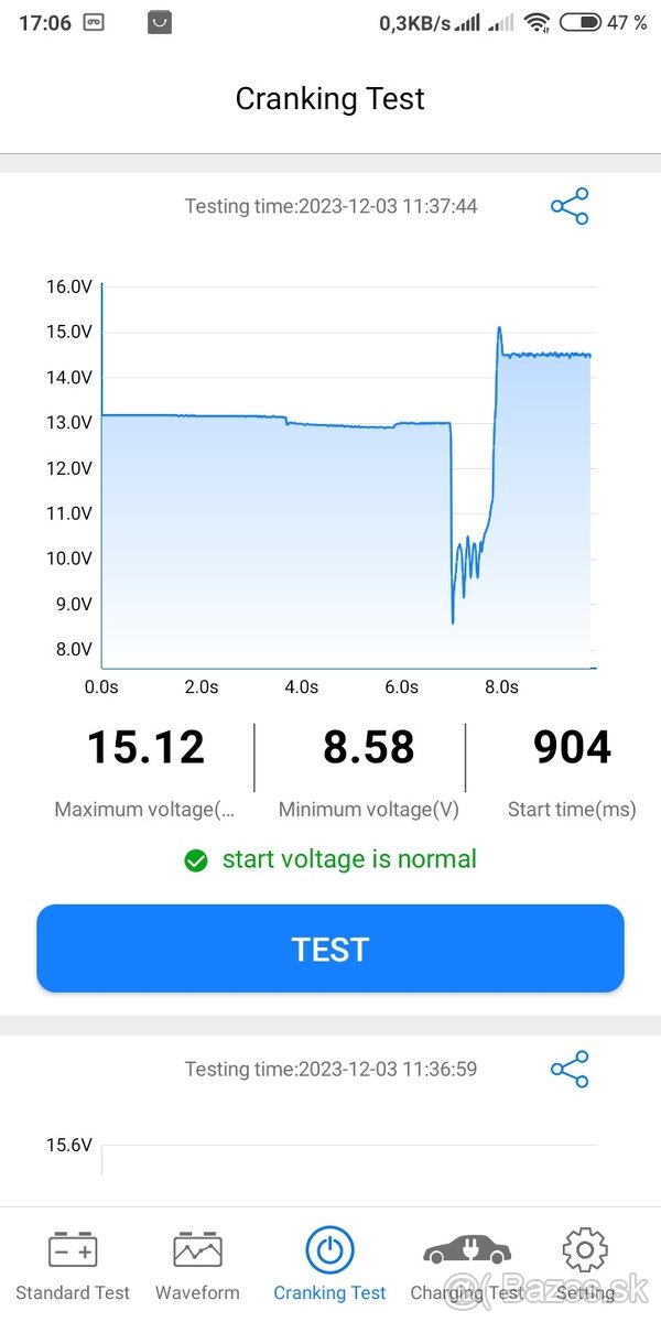 Predám nový tester autobatérií 6V-12V-24V KONNWEI BK200 - 6