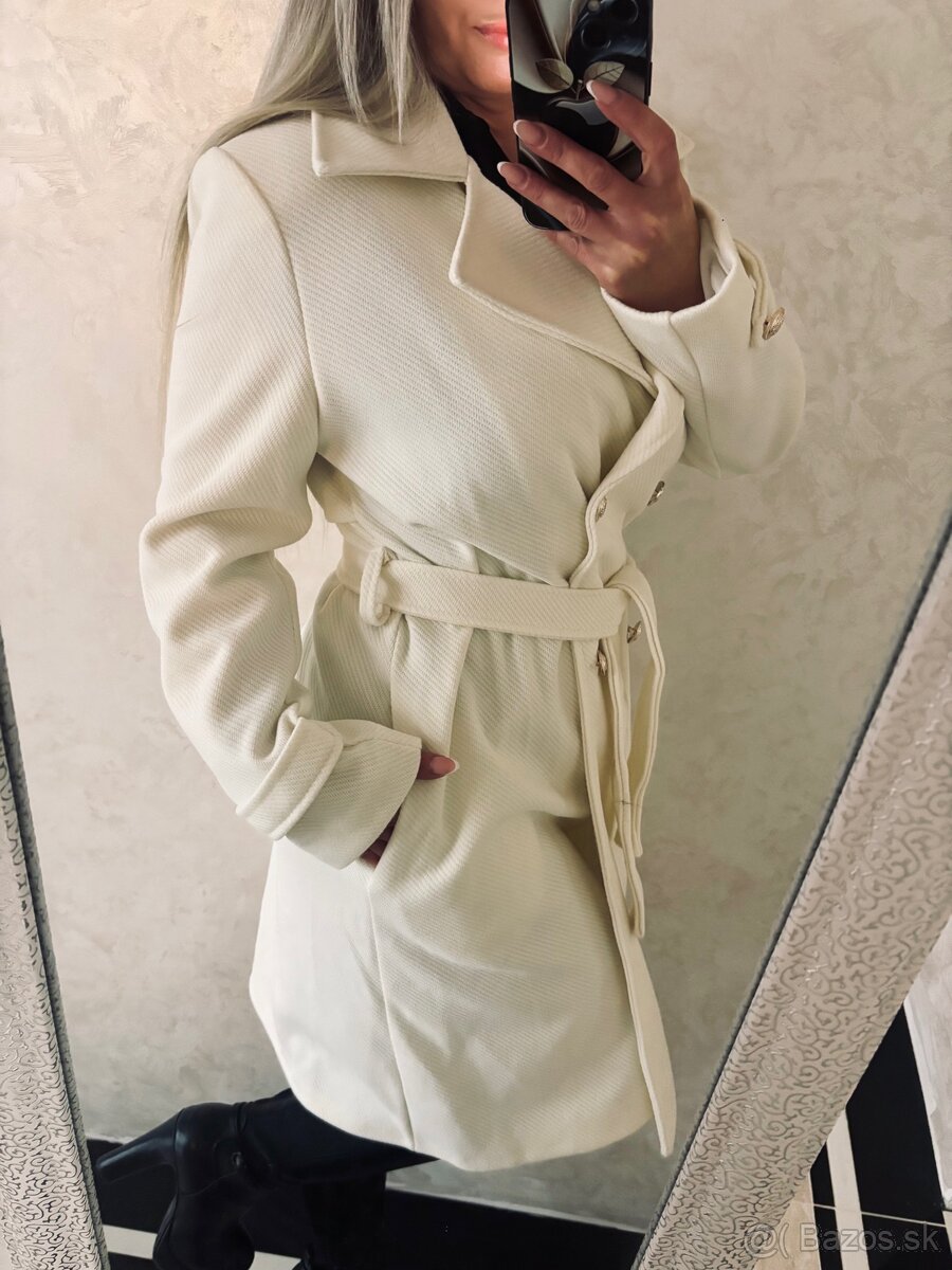 Damsky elegantny kabatik vanilla - 6