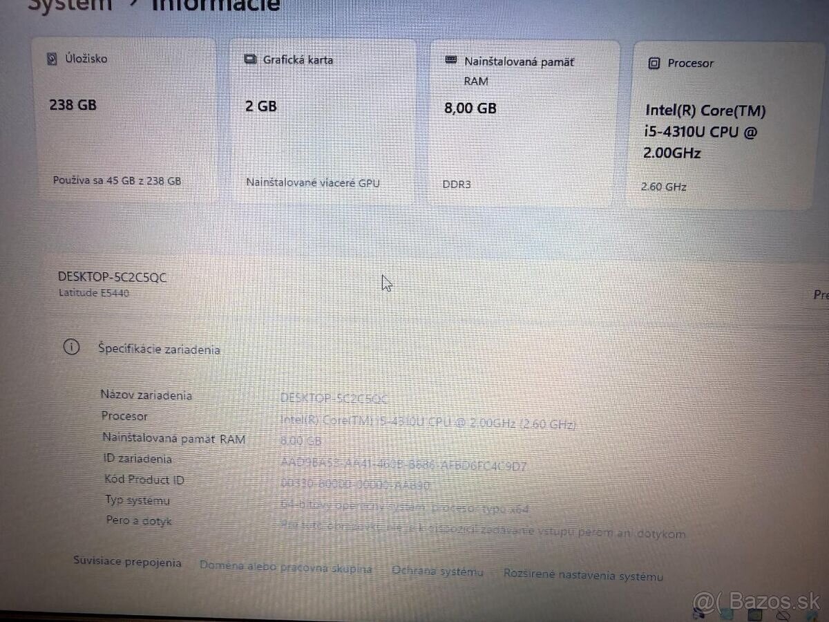 Dell Latitude E5440 / i5 / 8GB RAM / 256GB SSD / NVIDIA - 6