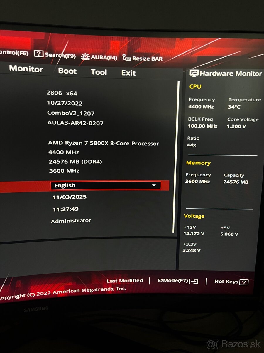 SET R7 5800X, Asus ROG Strix B550-A, 24gb ram, cooler - 6