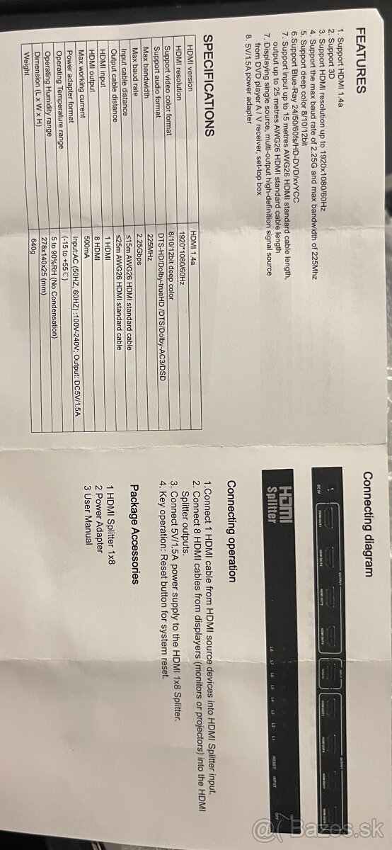 HDMI Splitter 8x1 - 6