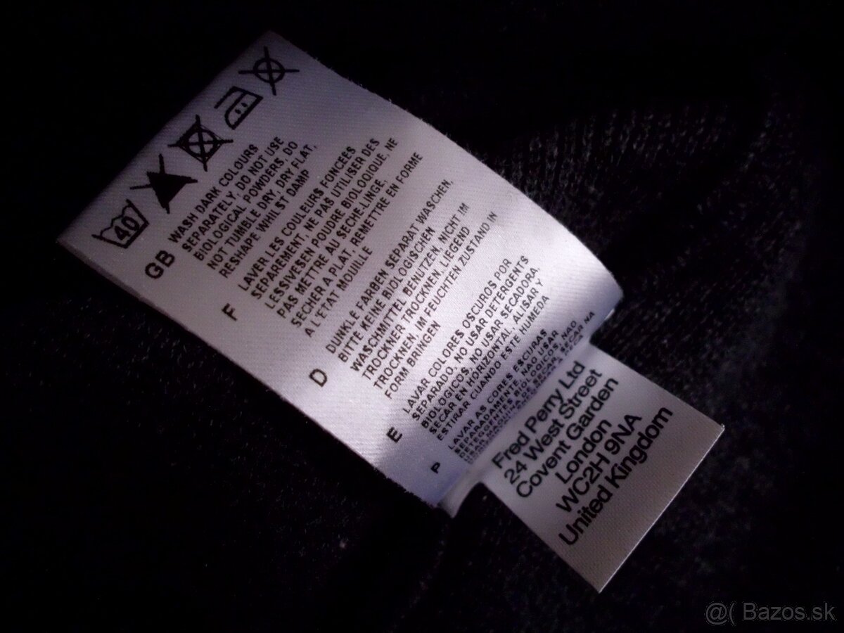 Fred Perry pánsky sveter tmavošedý L-M - 6