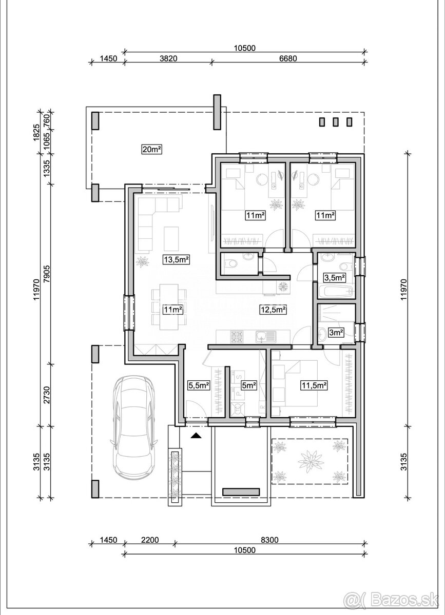 Na PREDAJ 4 izbová moderná a dizajnová NOVOSTAVBA Dvory nad - 6