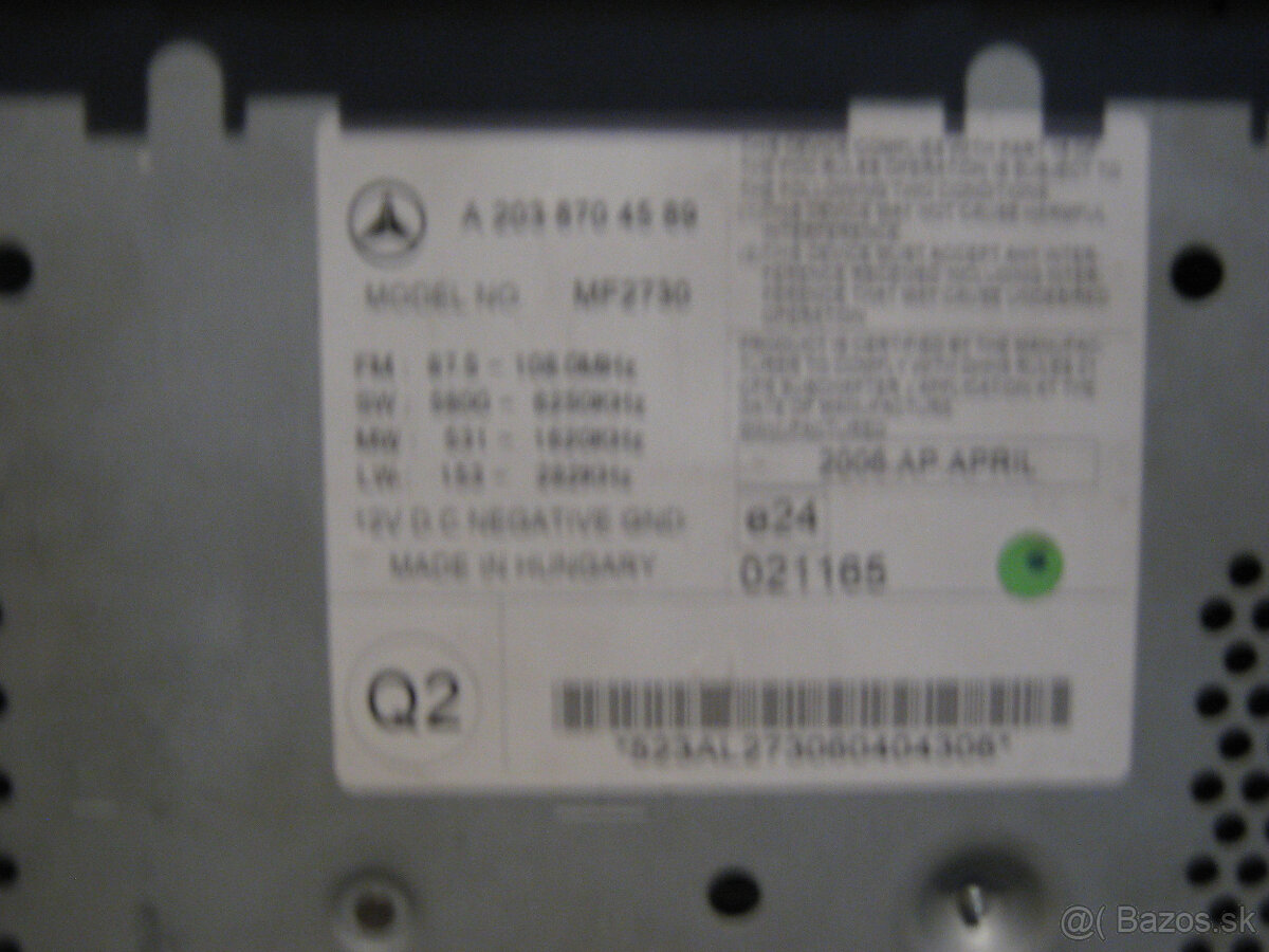 org.autoradio mercedes....úloženka - 6