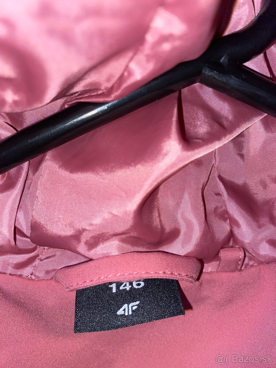 4F dievcenska staroruzova zimna bunda velkost 146 - 6