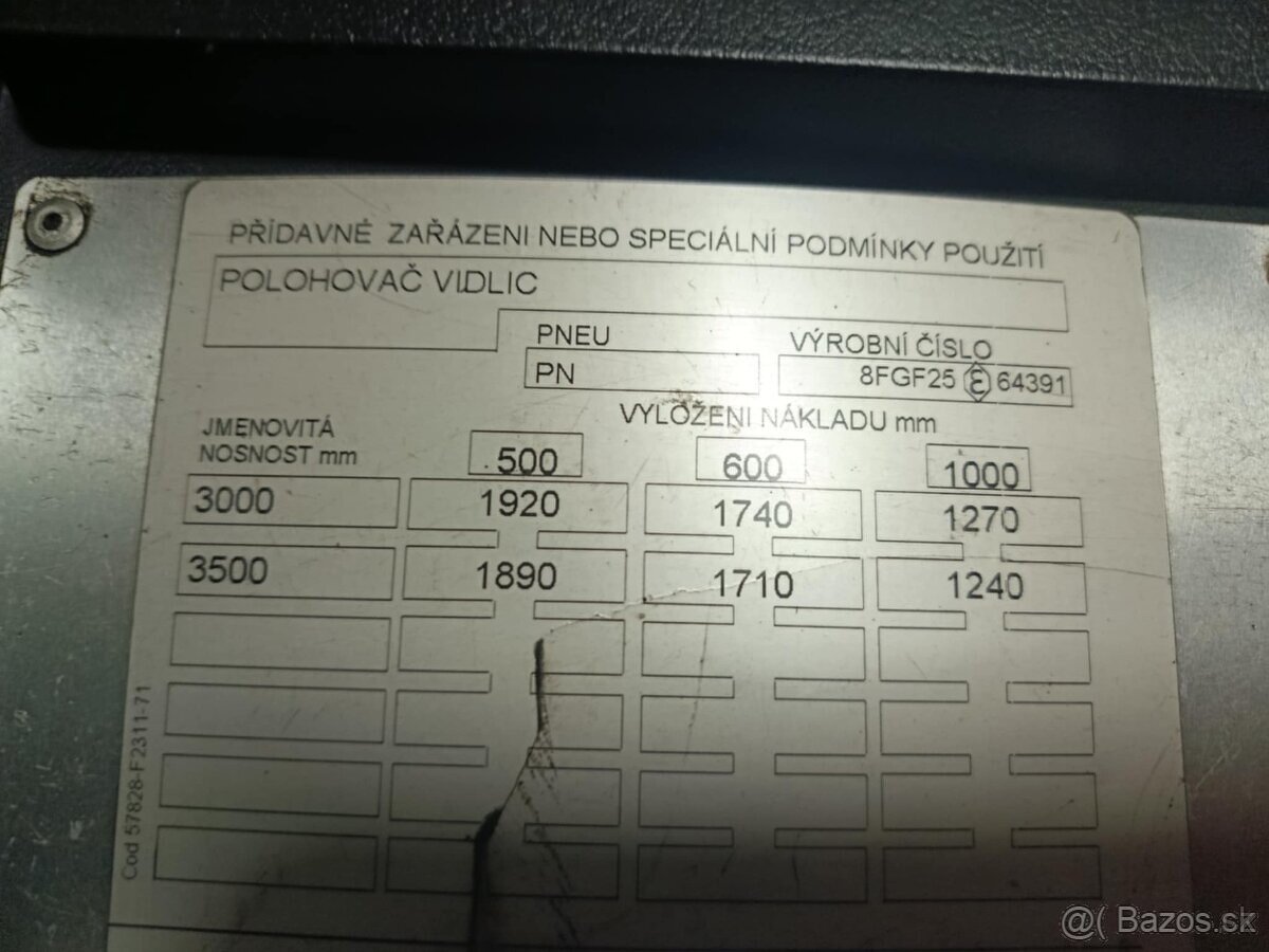 Čelni vozík Toyota 02-8FGF20 s pozicionerem - 6