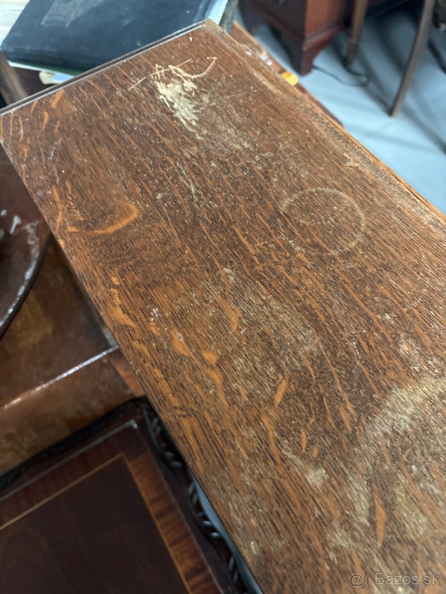 Sekretár / písací stolík s výklopnou doskou dub - 6