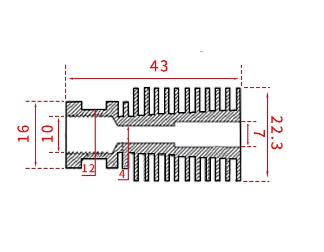 5Ks Chladič extrúdera 3D tlačiarne V6 bowden - 6
