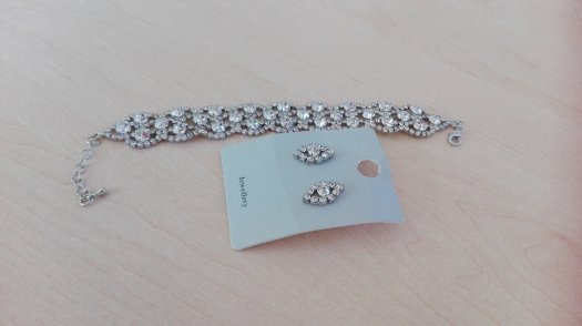 Štrasový náramok a náušnice - 6