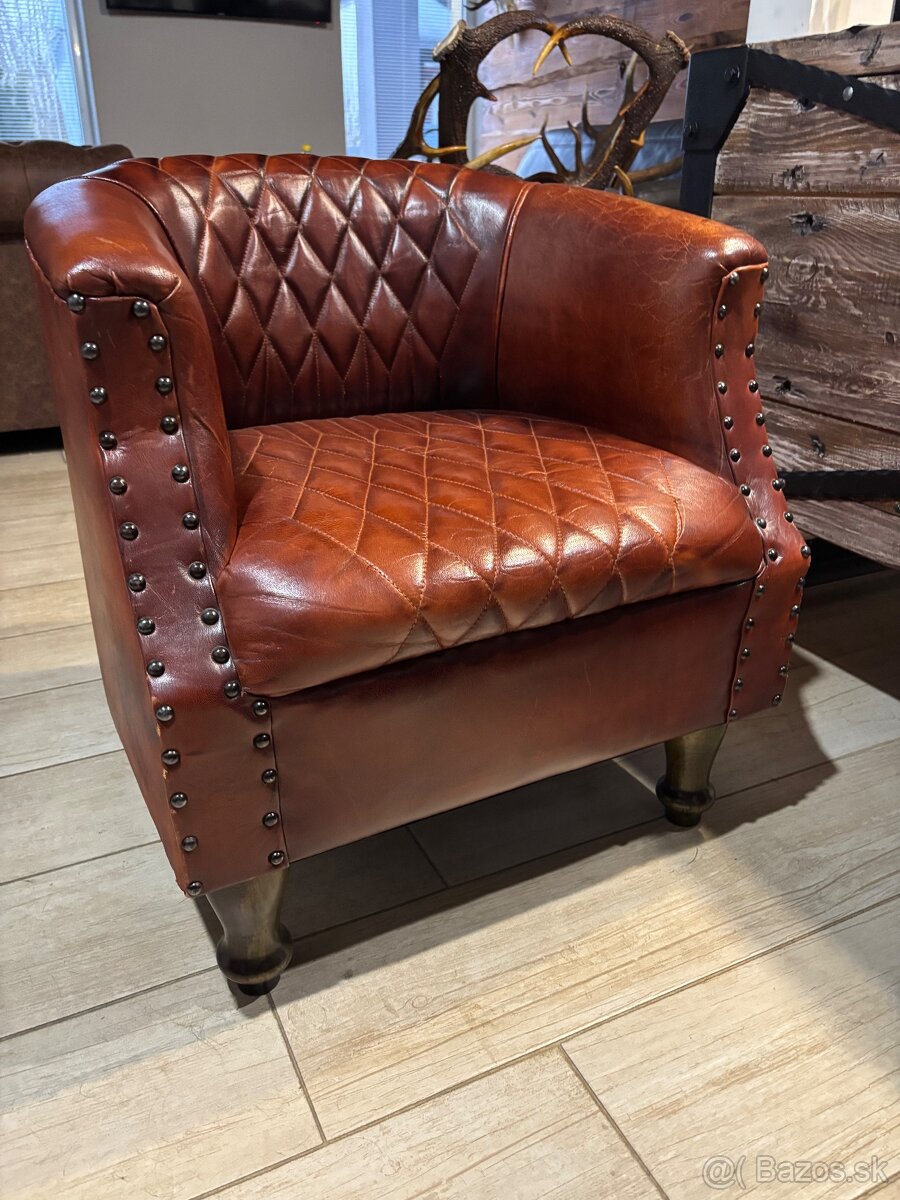 Kožené kresla Cesterfield - 6