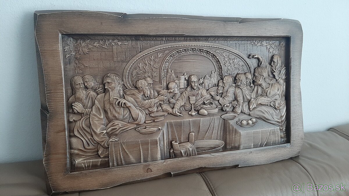 Drevený obraz Posledná večera 73×44cm - 6