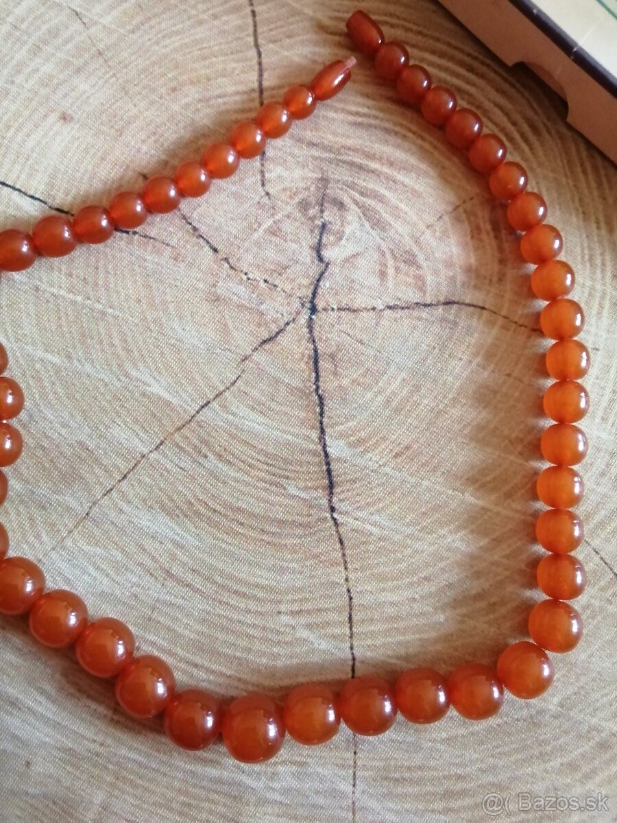 Starožitný náhrdelník - pravý jantár - 6