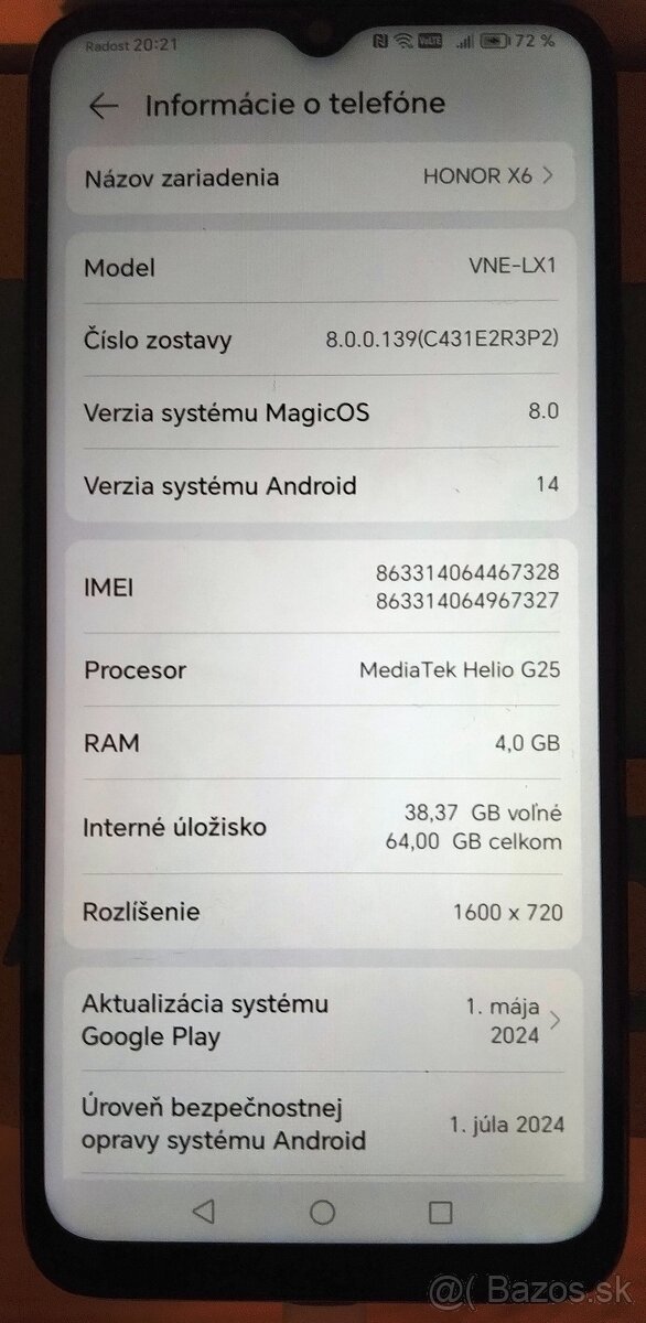 Predám HONOR X6... - 6