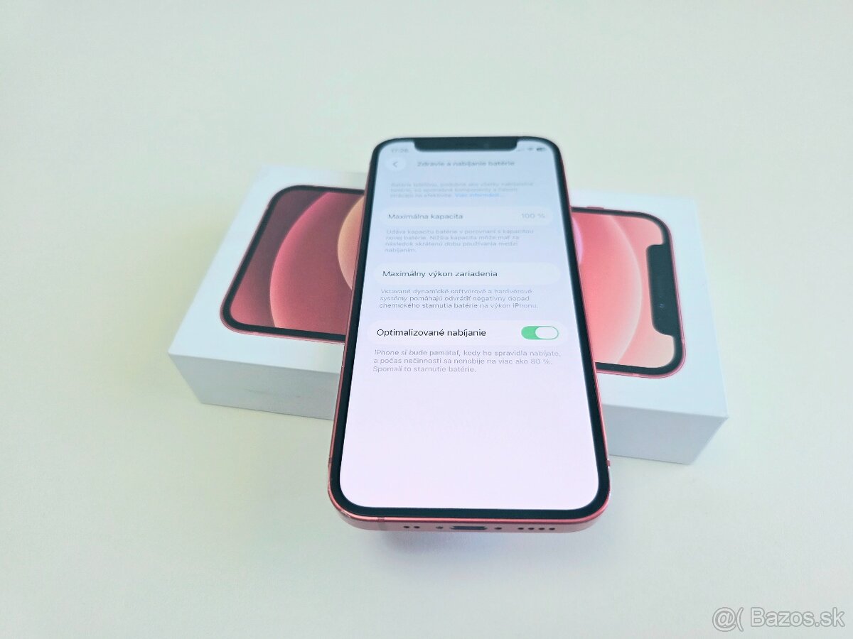APPLE IPHONE 12 mini 256GB RED,BATERKA 100% - 6