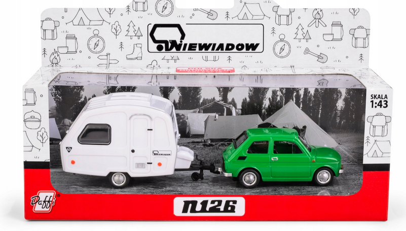 Fiat 126 + Niewiadow N250C 1:43 colorfull - 6