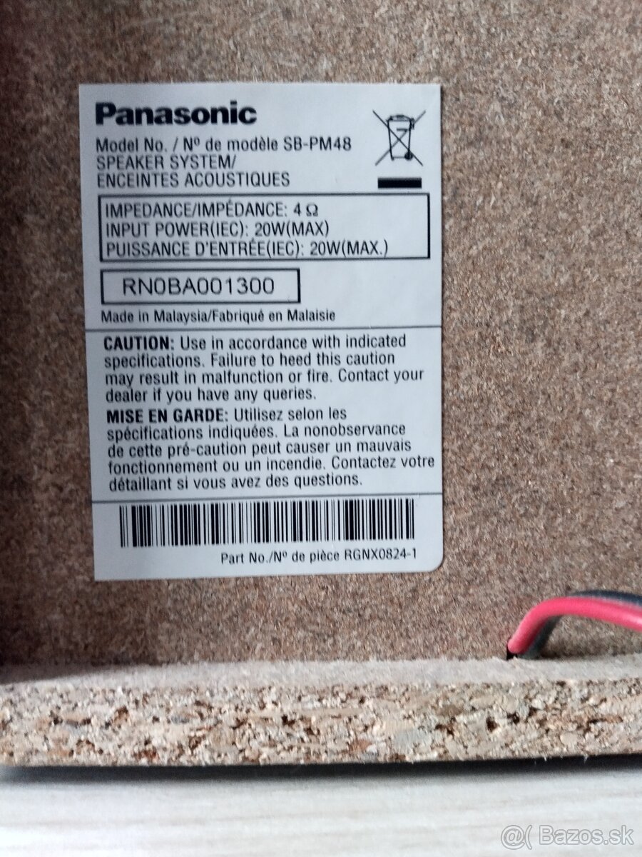 Predám reproduktory Panasonic - 6