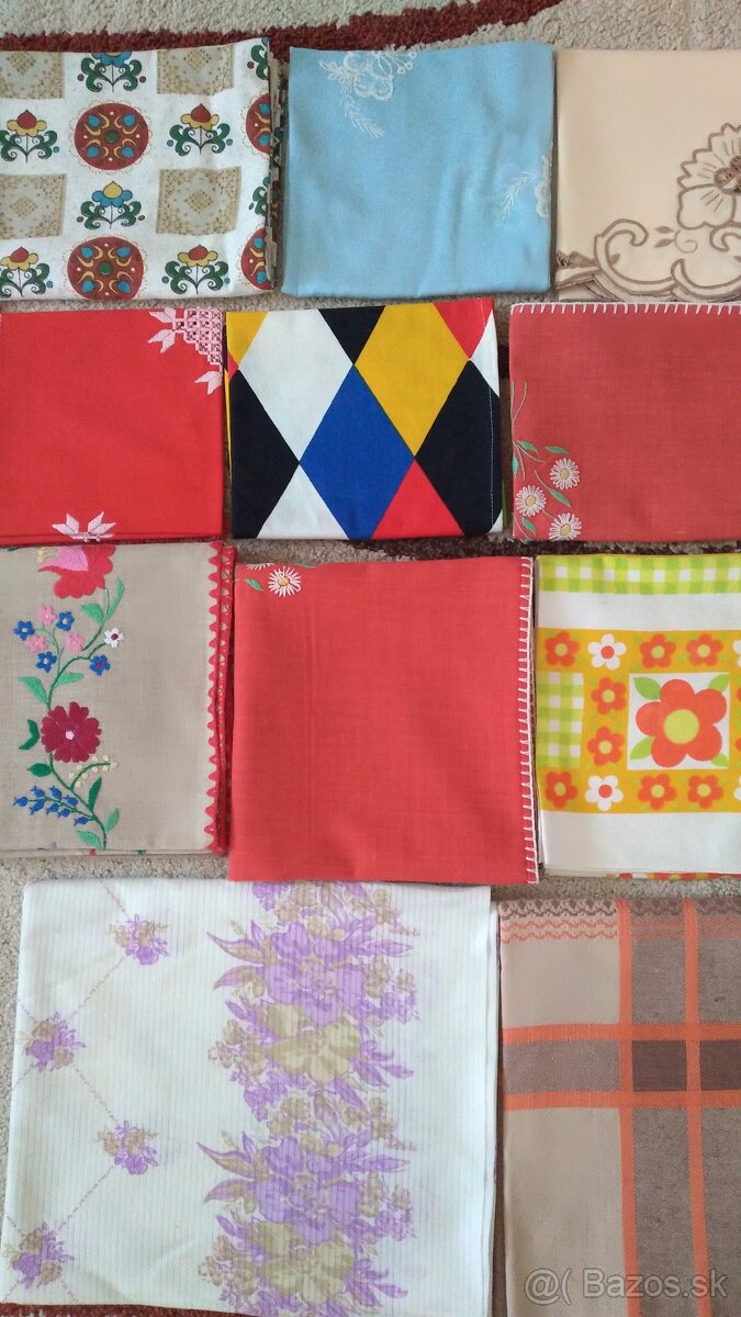 Predám obrusy,uteráky, utierky,látky, návlek na vankúš - 6