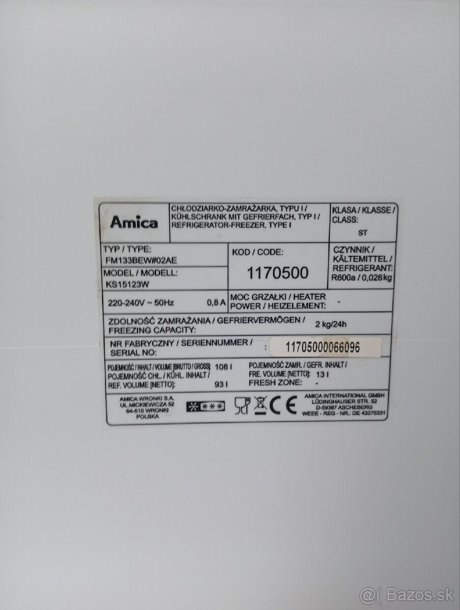 AMICA CHLADNIČKA - 6