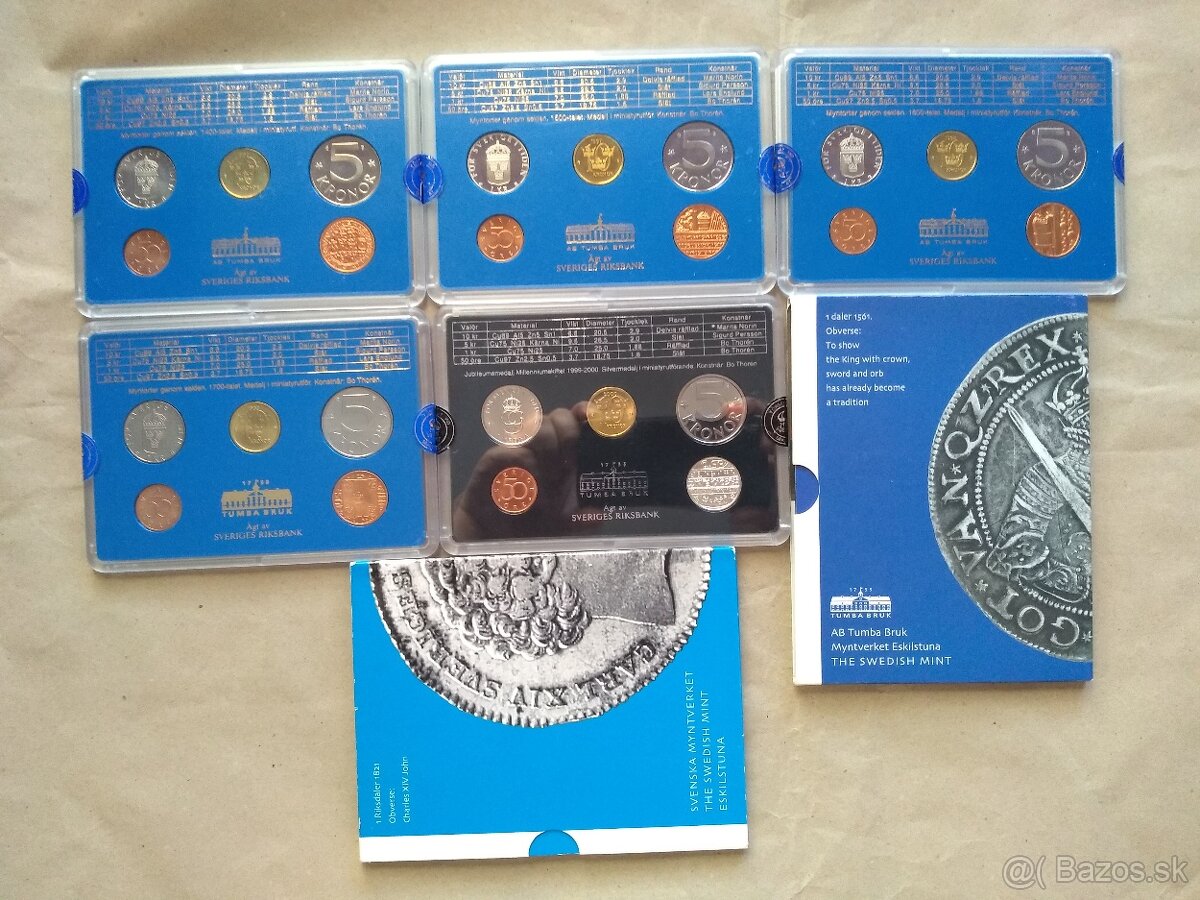 Švédske a Nórske sady mincí - 6