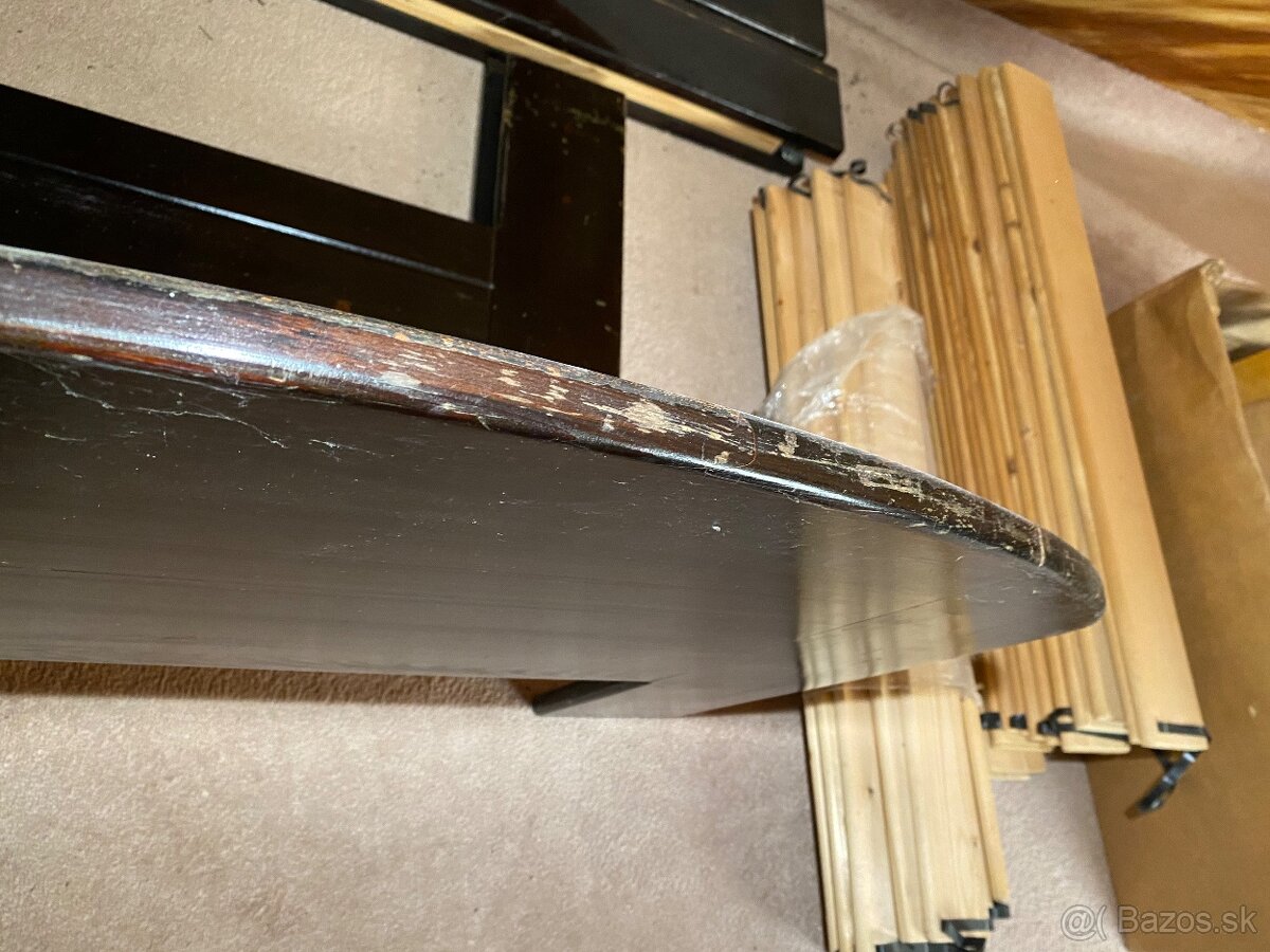 Masívna drevená posteľ tmavohnedá 100x212 - 6