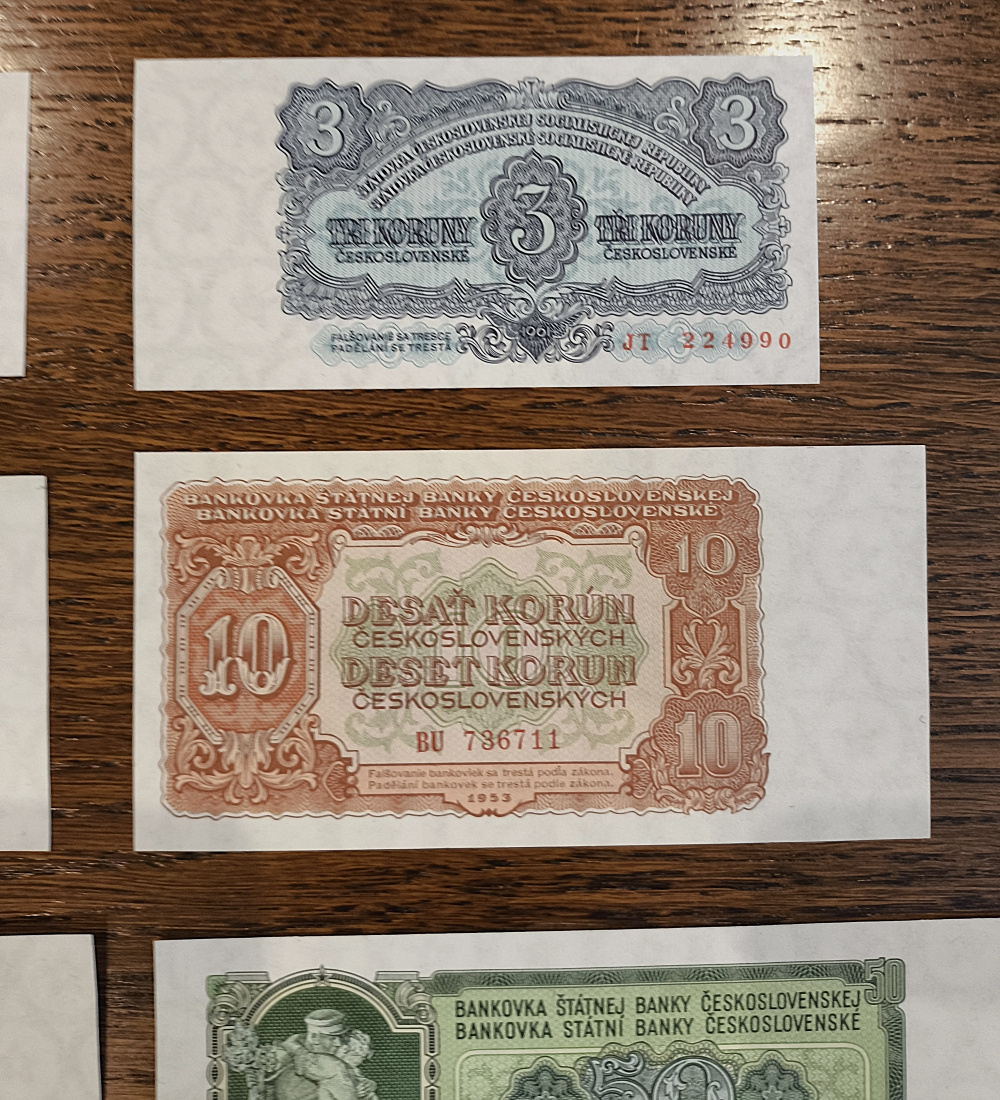 ☀️ BANKOVKY z obdobia ČESKOSLOVENSKA rok 1953, UNC sada☀️ - 6