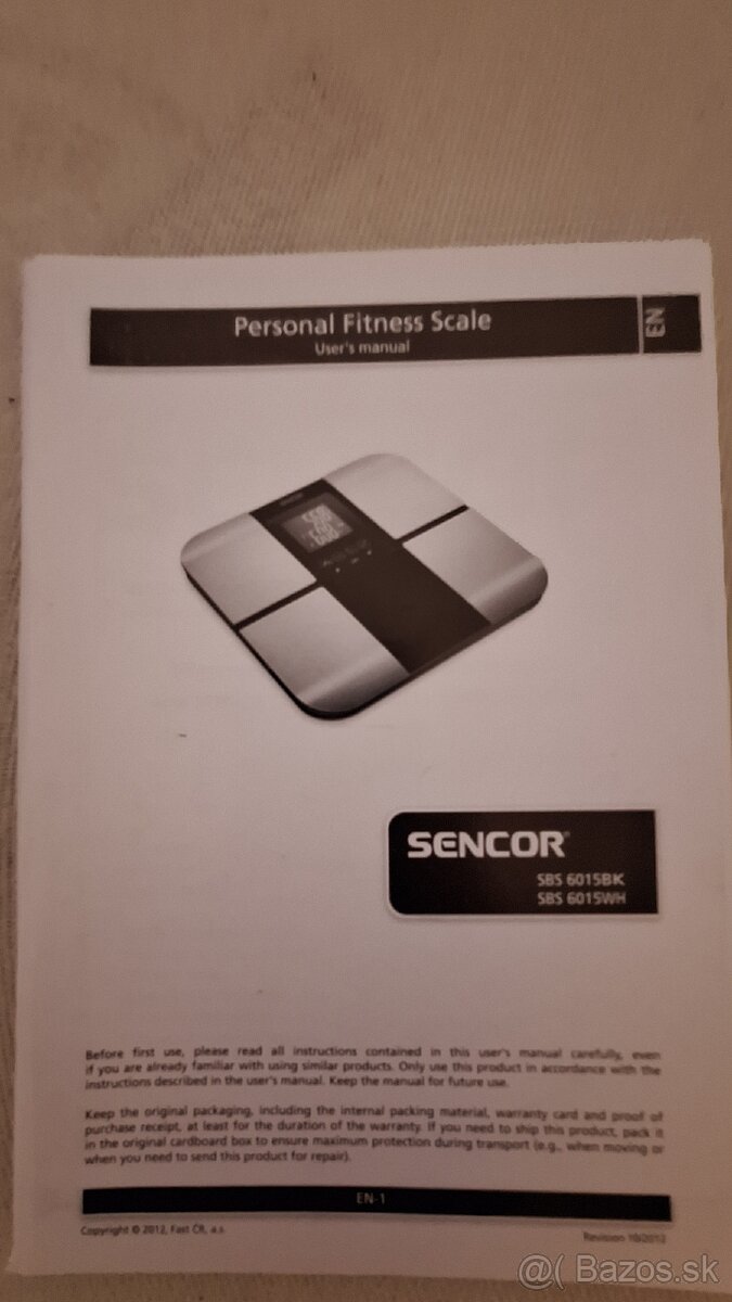 Predám SENCORosobnú váhu - 6