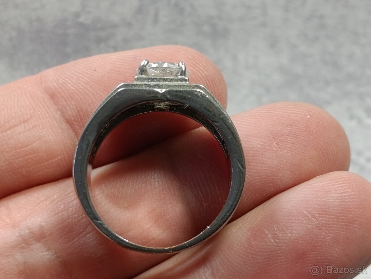 Krásný pánský prsten viz.foto, s kamínky, VEL.64 - 6