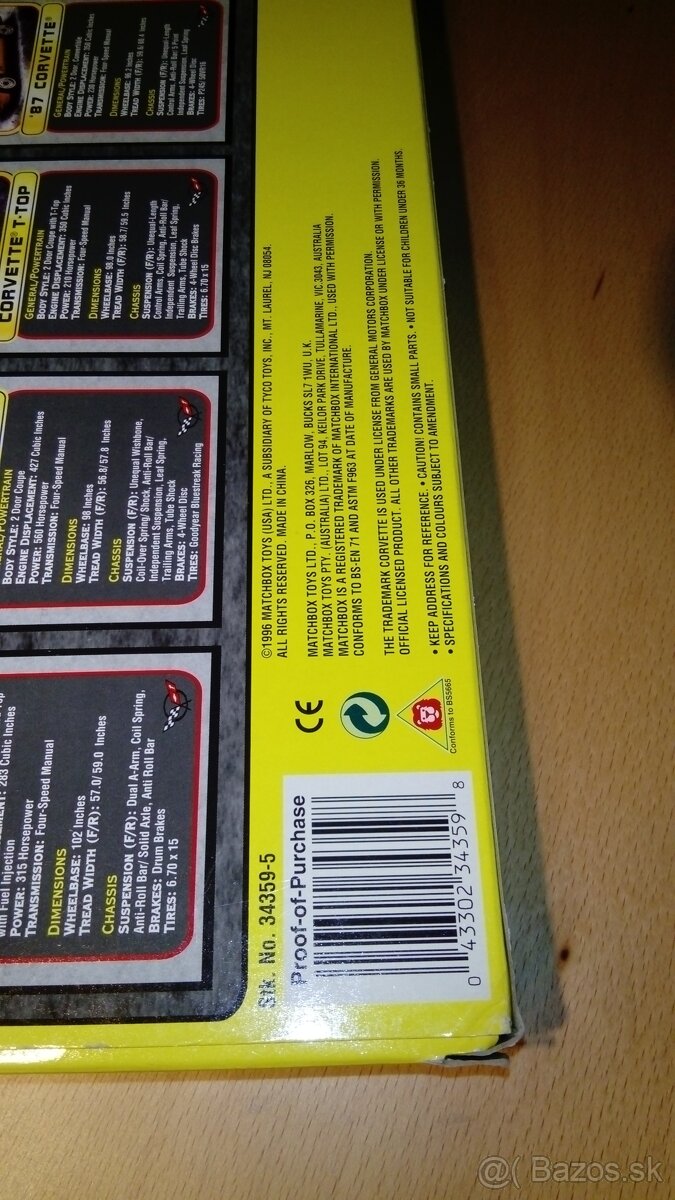 Matchbox premiere collection corvette No.: 34359-5 - 6