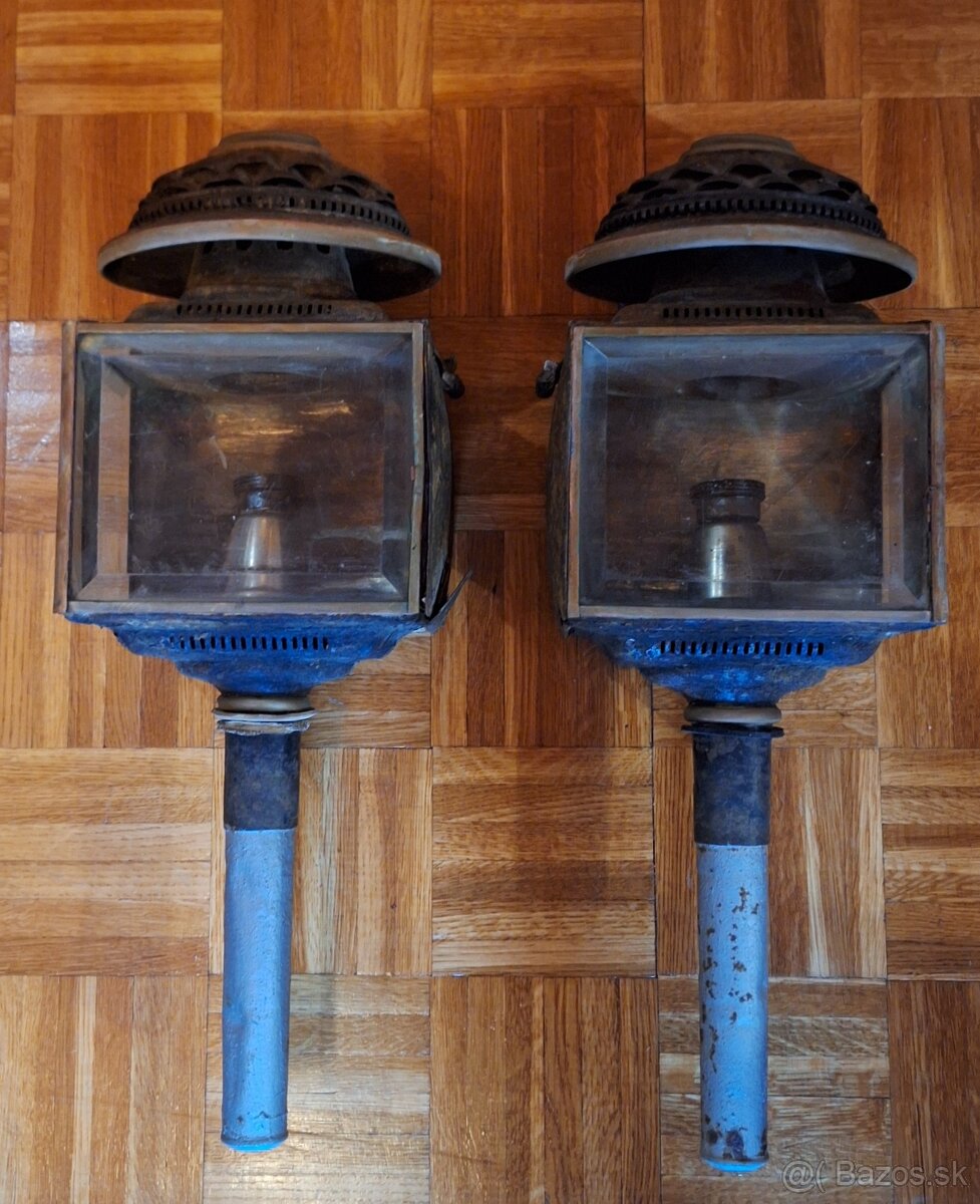 Starožitné párové lampáše-spolu - 6