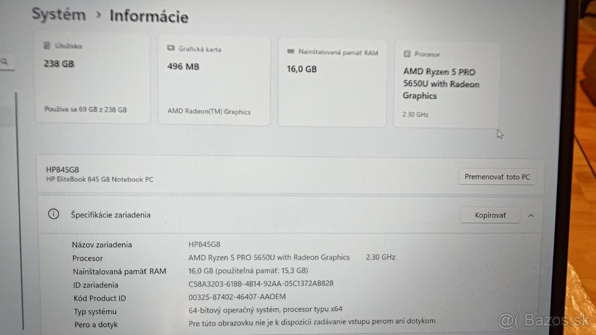 HP Elitebook 845 G8 16GB - 6