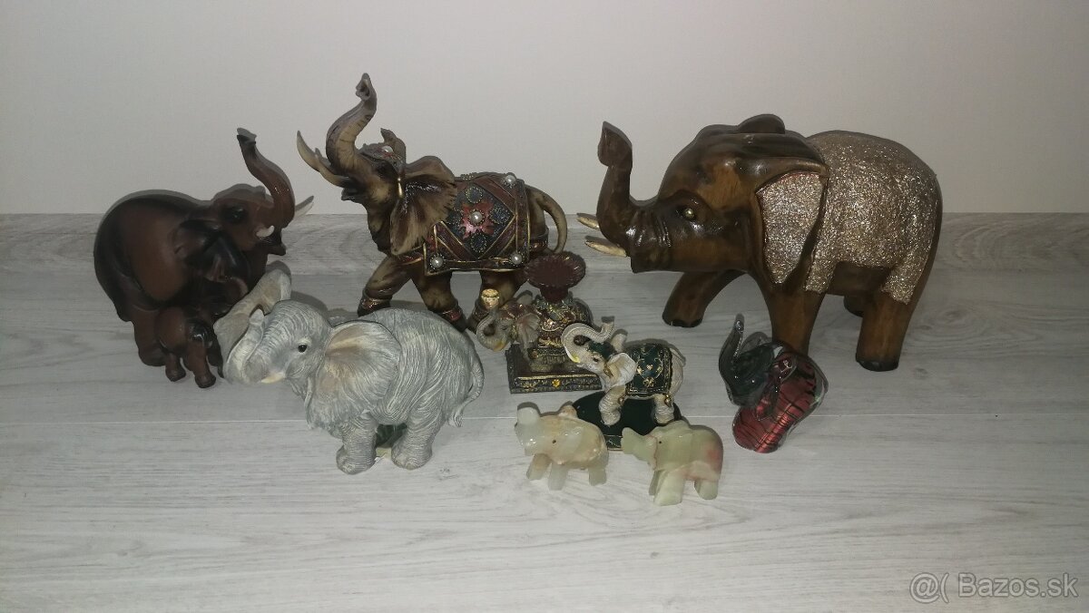 ✅ Dekoračné sošky slonov - rôzny materiál, veľkosť ✅ - 6