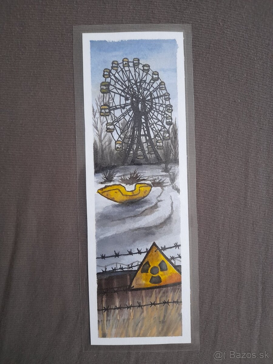 Handmade záložky téma Černobyľ, Pripiať - 6