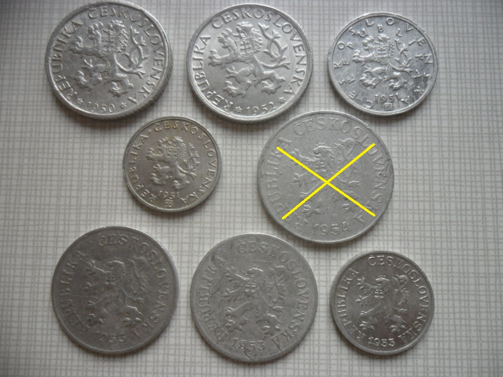 Mince ČSR roky 1946 - až 1954 - 6