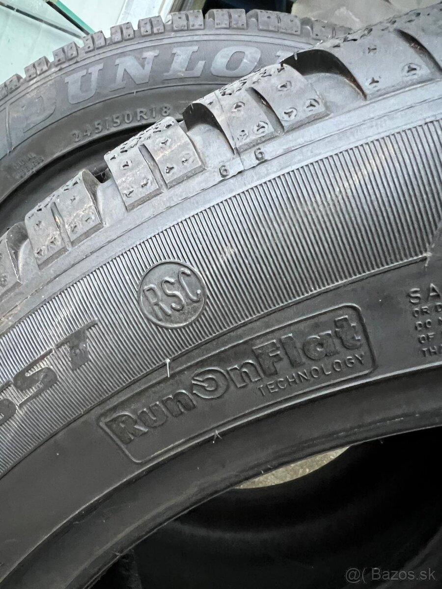 Zimné pneumatiky dunlop 245/50R18 run flat - 6