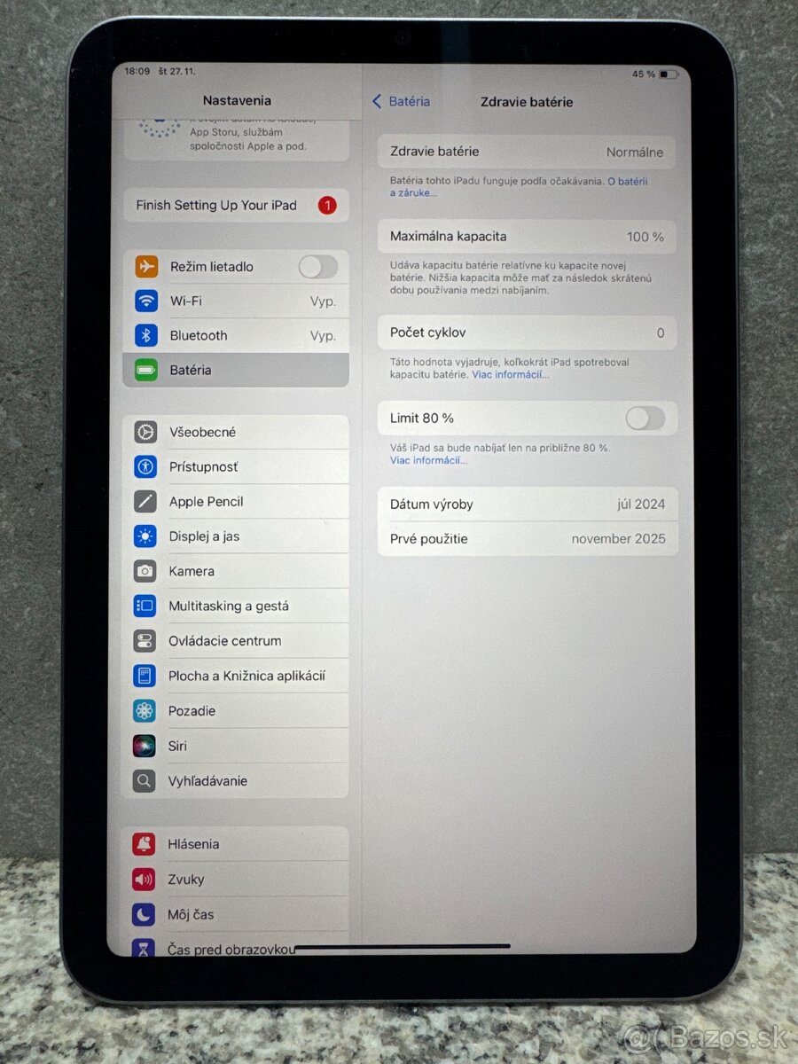 Nový iPad Mini A17 Pro 256gb Wi-Fi Vesmírno Sivý Záruka - 6