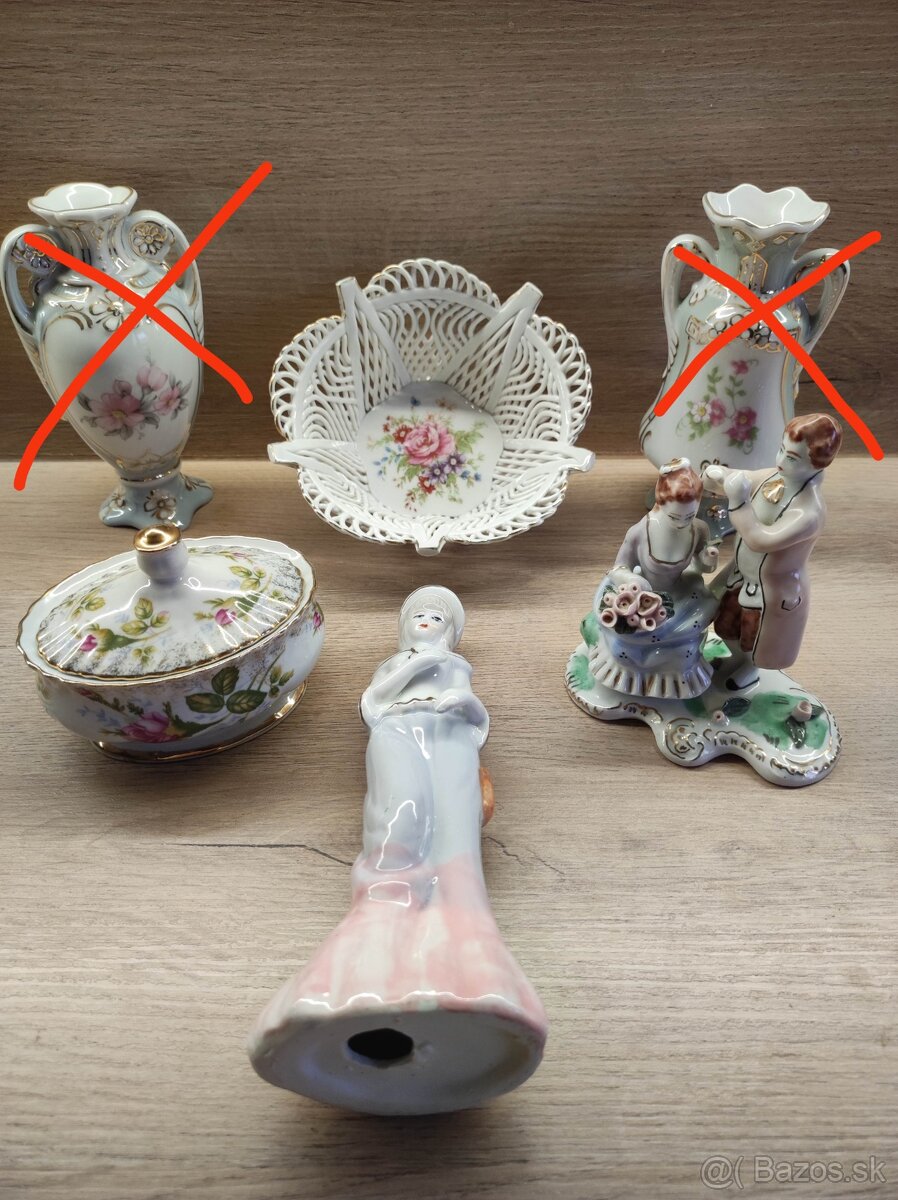 Porcelánová váza, soška - 6